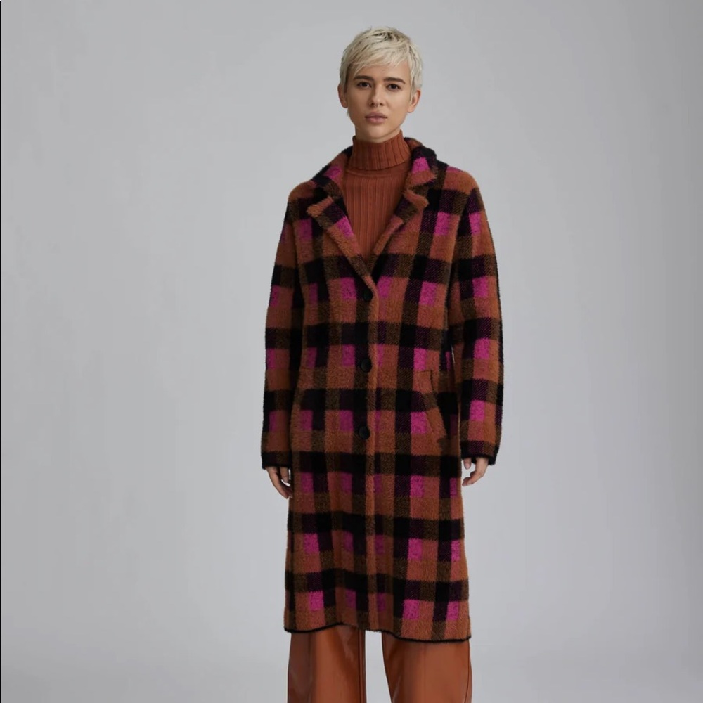 NVLT | Checked Long Coatigan